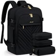 thumbnail image 1 of Mochila de viaje LOVEVOOK para mujer de 50 litros con portátil de 18 pulgadas, color negro, 1 of 9