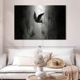 thumbnail image 2 of Elephant Stock Fallen Angel Lucifer Wall Art - Horizontal Canvas Wall Art - Living Room Wall Decor - People Canvas - Black And Gray Decor - 51" x 34", 2 of 8