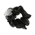thumbnail image 1 of 1 Pc Scrunchies de Pelo Elegantes con Hojas y Flores para Mujeres y Niñas en Negro, 1 of 3