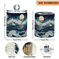 thumbnail image 5 of Yayeee 4 Pack Qtip Holder Bathroom Cotton Swab Canister with Lid Clear Dispenser Set, Rolling Waves, 5 of 6