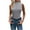 Gray, variant on Timegard Womens Tank Tops Ribbed High Neck Sleeveless Slim Fitting Going out Tops Solid Color Comfy