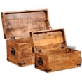 thumbnail image 5 of vidaXL Coffre de Rangement 2 Pcs Bois de Manguier Brut, 5 of 5
