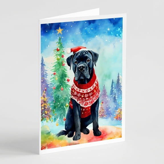 Cane Corso Christmas Greeting Cards Pack of 8 7 in x 5 in