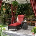 thumbnail image 2 of Outsunny Rattan Chaise Lounge Chair with Headrest and Adjustable Backrest, 2 of 10