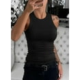 thumbnail image 4 of MOSHU Womens Tank Tops Summer Sleeveless Shirts Knit Ribbed Womens Tops, 4 of 8