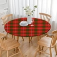 thumbnail image 3 of Red Green Checkerboard Checkered Pattern Round Fitted Tablecloth with Elastic Edge,Dining Table Cover Waterproof,Outdoor Round Tablecloth for Camping,Dining,Indoor and Outdoor, 3 of 7
