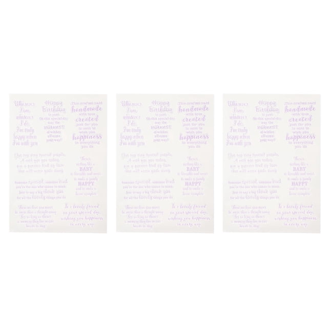 3PCS Sello transparente TPR Impresión Letra Pegatinas para DIY Scrapbooking Clipbook Tarjeta de felicitación