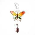 thumbnail image 3 of Butterfly Wind Chimes for Outside - Colorful Hand Painted Metal and Glass Wind Chime for Patio, Garden, Yard, Memorial Sympathy Gift, Anthropology Home Decor, 3 of 7