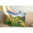 thumbnail image 3 of Ambesonne Nature Throw Pillow Cover 2 Pack, Hillside Meadow Trees, 18", Green Blue, 3 of 6