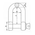 thumbnail image 2 of MarineNow Galvanized D Shackle for Anchor, Rigging, Tie Down, Recovery, Hot Dipped Galvanized Choose Size and Quantity (12mm, 5), 2 of 2