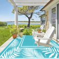 thumbnail image 3 of Outdoor Rug ;x; Reversible Boho Plastic Straw Patio Deck Camping Rugs Indoor Outdoor Portable RV Mat Carpet for Outside Porch Balcony Backyard Beach Pool, 3 of 9