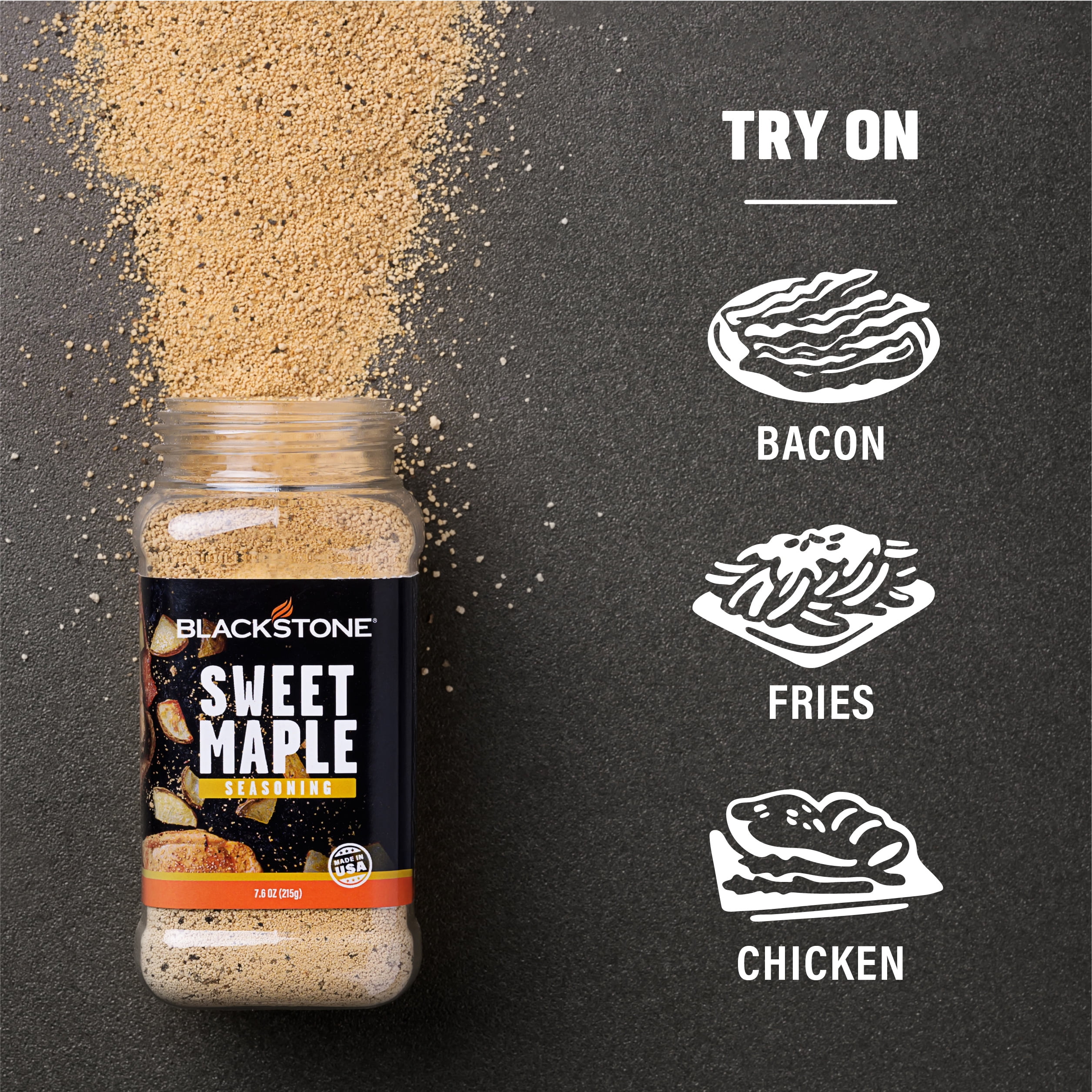 (2 pack) Blackstone Sweet Maple Savory Dry Mix Seasoning, 7.6 oz - Gluten-Free