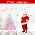 thumbnail image 3 of Gymax 6  FT Artificial Christmas Tree Hinged Snow Flocked Xmas Tree w/ 820 Lush Branch Tips, 3 of 10