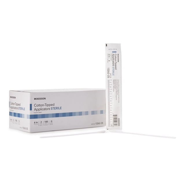 Aplicador Medical Swabs McKesson con punta de algodón, 6 cm, 200 unidades