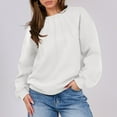 thumbnail image 2 of Timegard Crewneck Sweatshirts Women Long Sleeve Drop Shoulder Pullover Fall Casual Loose Comfy Tops, 2 of 9