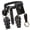 Black, variant on 5Pcs Steampunk PU Belt Phone Pouches Vintage Multi Pocket Waist Bag Accessories For Outdoor Activity