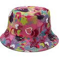 thumbnail image 1 of Sombrero de pescador reversible ZHAOCHENG Estampado unisex pintura roja, 1 of 4
