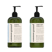 Common Ground Natural Shampoo and Conditioner Set with Avocado Oil 16.9 fl oz (2 Items)- Increase Shine, Volume, Bounce - Reduce Itchy Scalp & Dandruff - Organic, Vegan & Cruelty-Free - All Hair Types