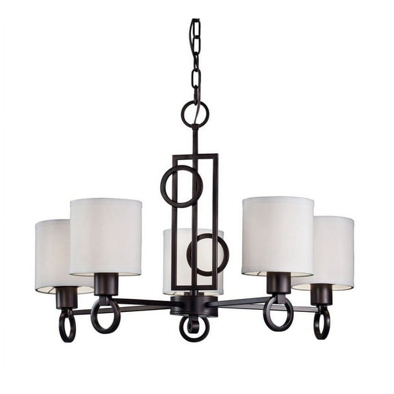 Forte Lighting 2627-05 5 Light 23" Wide Chandelier - Bronze