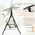 thumbnail image 2 of Gymax 3PCS Hammock Chair Patio Porch Swing w/ Adjustable Canopy Removable Pads, 2 of 5