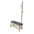 thumbnail image 3 of Greemotion Halle Bamboo Shoe Storage Bench with Hall Tree in Natural, 3 of 4