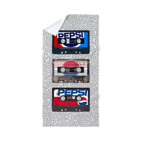 CafePress - Pepsi Cassettes - Large Beach Towel, Soft 30"x60" Towel with Unique Design