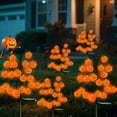 thumbnail image 6 of 2 Pack 40LED Solar Halloween Pumpkin Lights - 30“ Waterproof Outdoor Stake Lights for Pathway, Yard & Garden Decor, Jack-O-Lantern Decorations for Halloween & All Saints' Day, 6 of 7