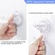 thumbnail image 3 of CHAO Juego de 2 soportes para maquinilla de afeitar con ventosa para ducha, gancho de ventosa de pared extraíble para baño, cocina, dormitorio, azulejo, toallero, bolsa de ropa, 3 of 5