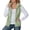 Green, variant on Fuzzy Hooded Vest for Women, Zip Up Sleeveless with Drawstring, Casual Layering Fall Outerwear, 1 Piece, S-5XL, Plus Size Friendly