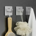 thumbnail image 4 of Set of 5 Adhesive Towel Holders Coat Hangers Modern Bathroom and Kitchen Hooks, 4 of 15