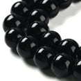 thumbnail image 2 of Black Glass Pearl Round Loose Beads For Jewelry Necklace Craft Making 10mm Hole: 1mm about 85pcs/strand 1strand, 2 of 5