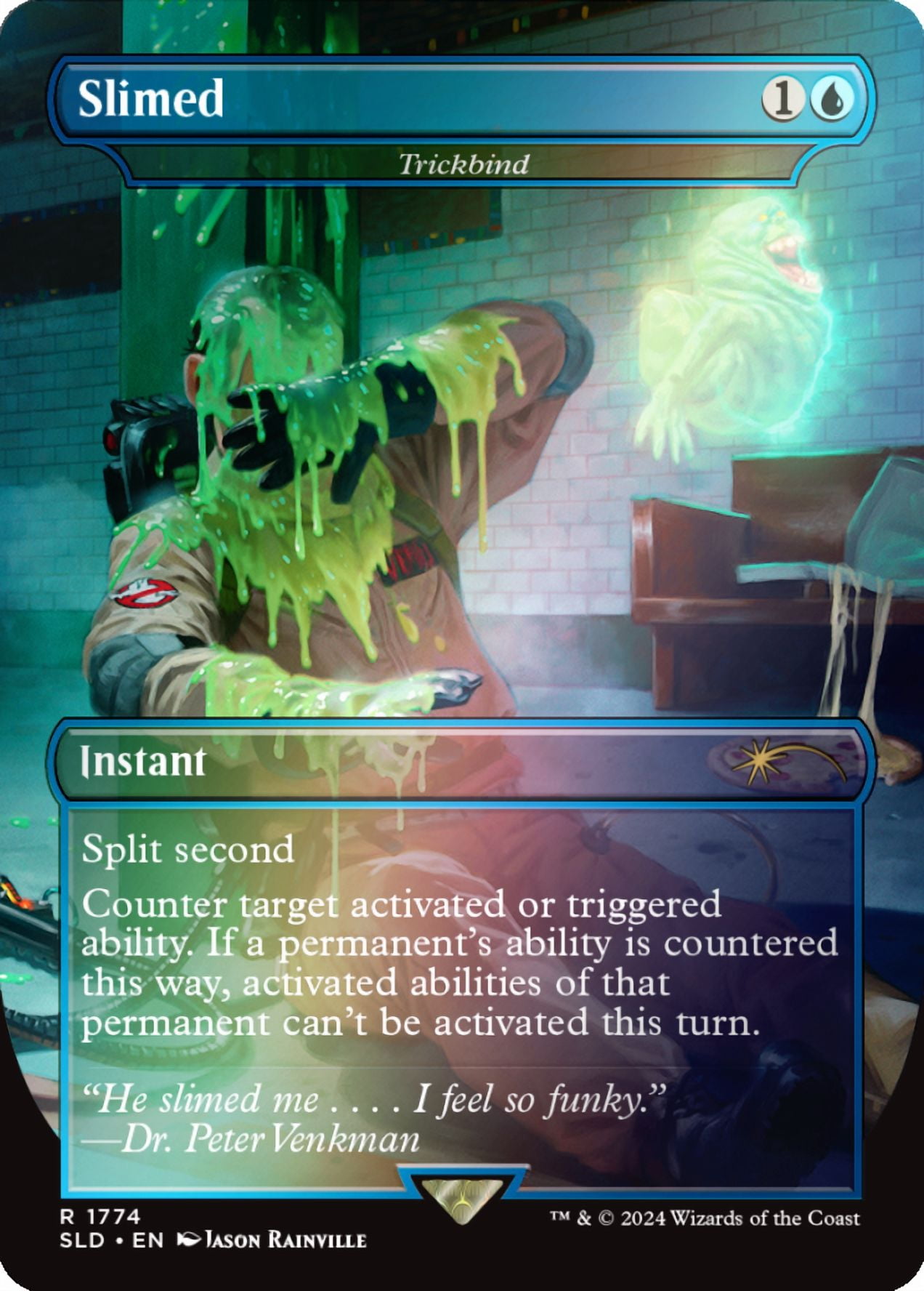 Magic the Gathering Secret Lair x Ghostbusters: Slimer Foil Edition