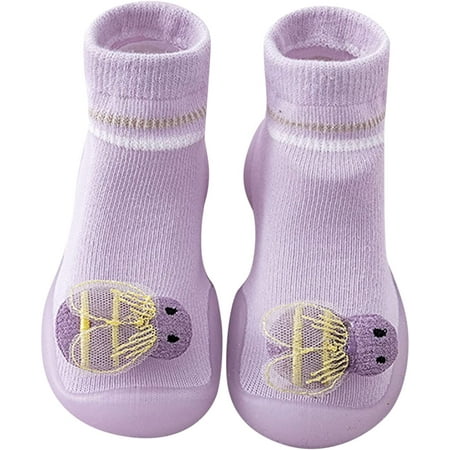 

QWZNDZGR Slippers Non Slip Walking Running Shoes Toddlers Animal Rubber Sole Floor Slipper Shoes for First Steps