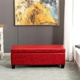 thumbnail image 3 of Fallyn 42" Faux Leather Rectangular Storage Ottoman, 3 of 9