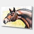 thumbnail image 2 of Brown Horse Portrait Painting - Abstract Canvas Art Print, 2 of 3