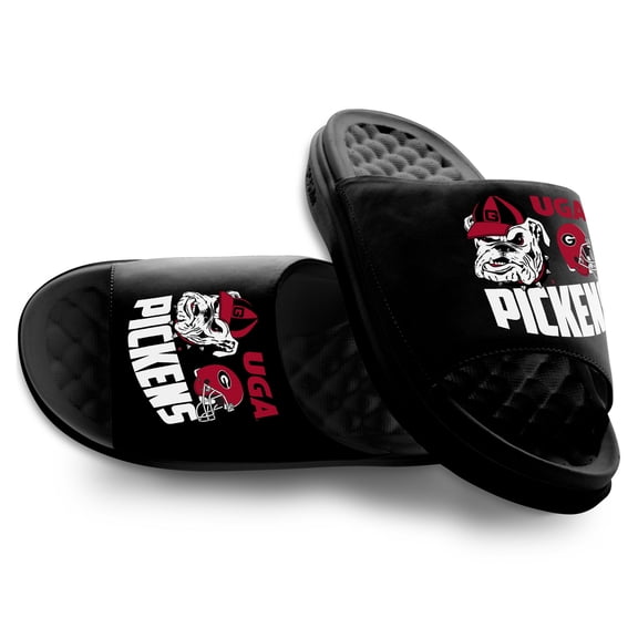 Unisex ISlide George Pickens Black Georgia Bulldogs Collage Motive Slide Sandals