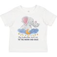 thumbnail image 3 of Inktastic My Godmother Loves me to the Moon and Back Elephant Family Boys or Girls Toddler T-Shirt, 3 of 5