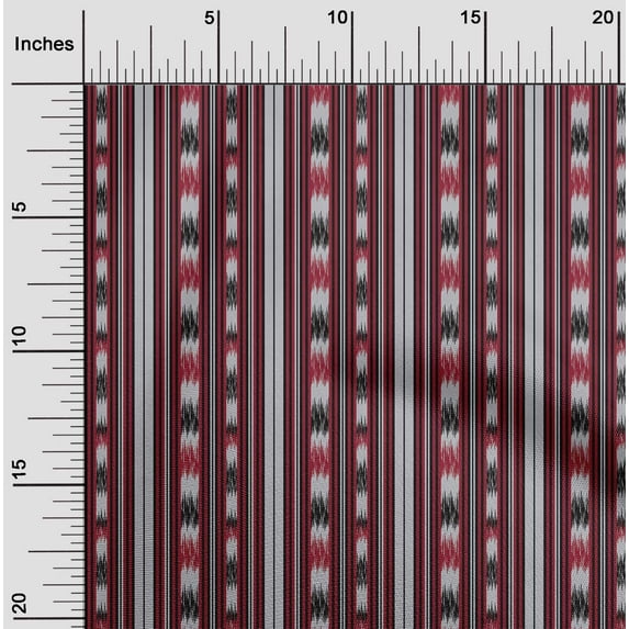 oneOone Cotton Flex Fabric Stripe Ikat Print Fabric BTY 40 Inch Wide