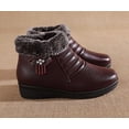thumbnail image 5 of Women's High - Top Velvet - Upper Winter Boots with Round Toe - Warm, Comfortable, Flat - Heel Casual Boots with Side Zipper and Totem Element, 5 of 5