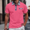 thumbnail image 2 of Kcolen Black Polo Shirts for Men Slim Fit Men Denim Lapel Button Down Collar Men's Casual Loose Fit Comfort Business Short Sleeve Shirt Summer Outdoor Basic, 2 of 5