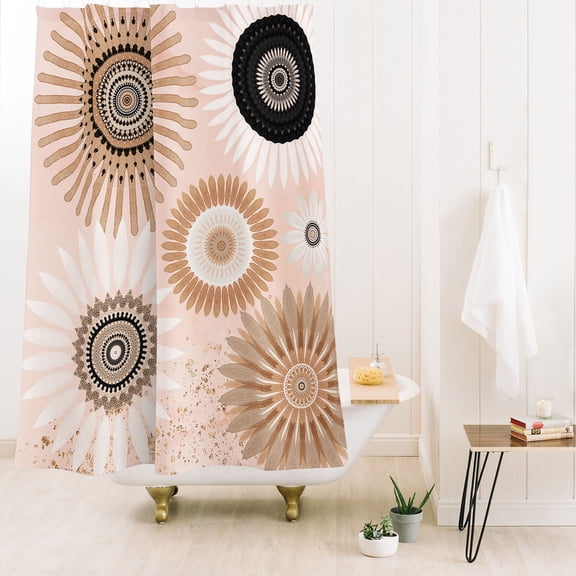 Society6 Sheila Wenzel-Ganny The Romance Floral Shower Curtain 71" x 74"