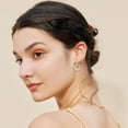 thumbnail image 6 of BNNG Crystal Hoop Earrings For Women Earrings For Women Gold Sterling Silver Earrings For Women Diamond Round Glitter Earrings Holiday Earrings Women'S Halloween Witch Hat Ear Wraps, 6 of 7