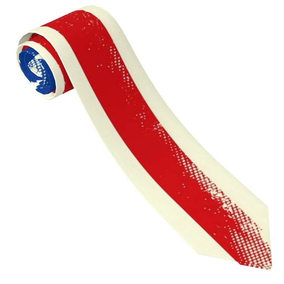 Salouo America Flags2 Pattern Men's Silk Ties 4.7"Necktie for Men Formal Ties Business Necktie Men's Wedding Fashion Accessory