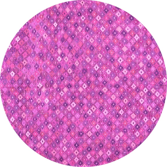 Ahgly Company Indoor Round Southwestern Pink Country Area Rugs, 4' Round
