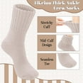thumbnail image 2 of Jtbuh XLY Women Winter Casual Calf Socks Thick Warm Cozy Cushioned Ankle Crew Socks Cute Boot Socks for Winter 3-5 Pairs, 2 of 7