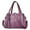 Purple, variant on ICQOVD Tote Bag for Women Ladies Large Capacity Handbag Soft Leather Woman Messenger Bags Purses Crossbody