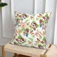 thumbnail image 6 of Throw Pillow Covers, Birds And Flowers Soft Square Pillow Cases with Invisible Zipper for Couch Bed Sofa, Farmhouse Fall Home Decor 12"x12", 6 of 7