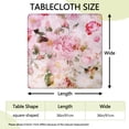 thumbnail image 2 of Floral Square Tablecloth with Elastic Edge, Premium Polyester with Water-Repellent Coating Suitable for 36x36 Inch Square Tables, Protects Tables from Spills and Stains, 2 of 5