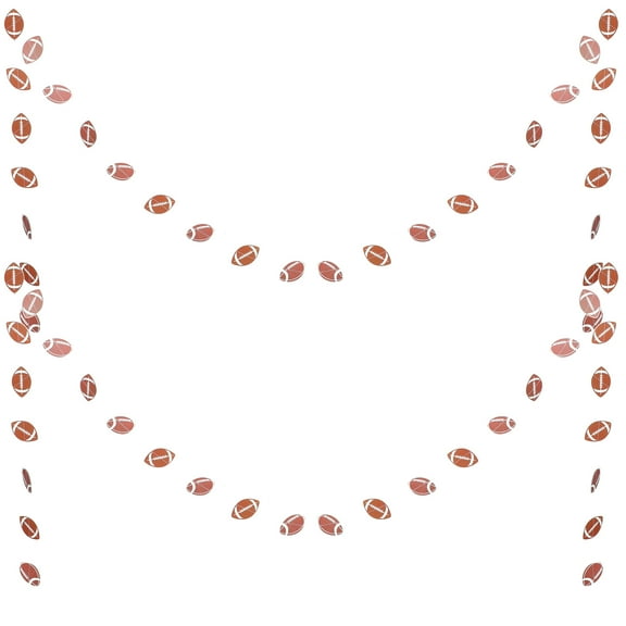 OUNONA  2 Pcs Supplies Rugby Lace Window Decorations Football Game Day Party