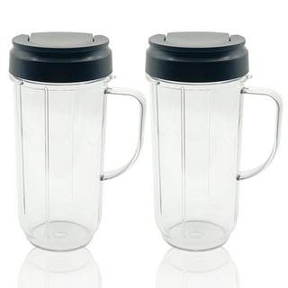 QT Tall 22oz Replacement Part Cup Mug with handle compatible with 250w  Magic Bullet On-The-Go Mug